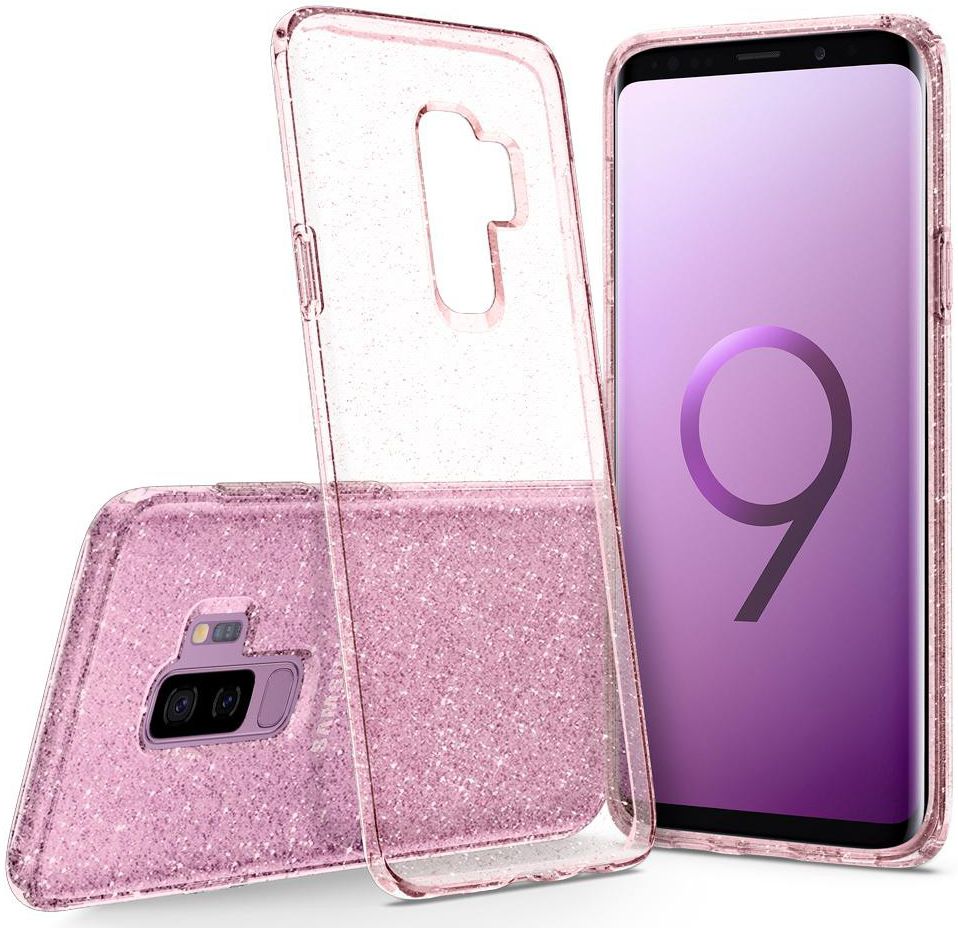 Spigen Liquid Crystal Glitter Samsung Galaxy S9 Plus Hoesje Rose afbeelding 8