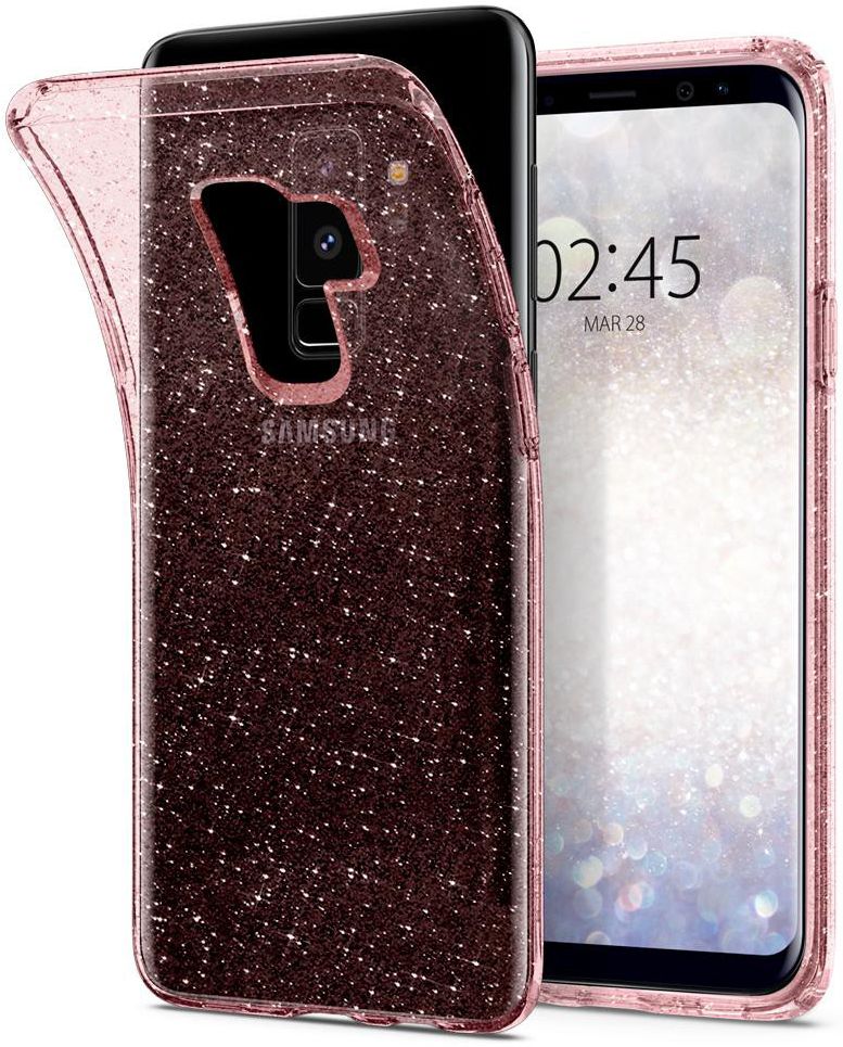 Spigen Liquid Crystal Glitter Samsung Galaxy S9 Plus Hoesje Rose afbeelding 12