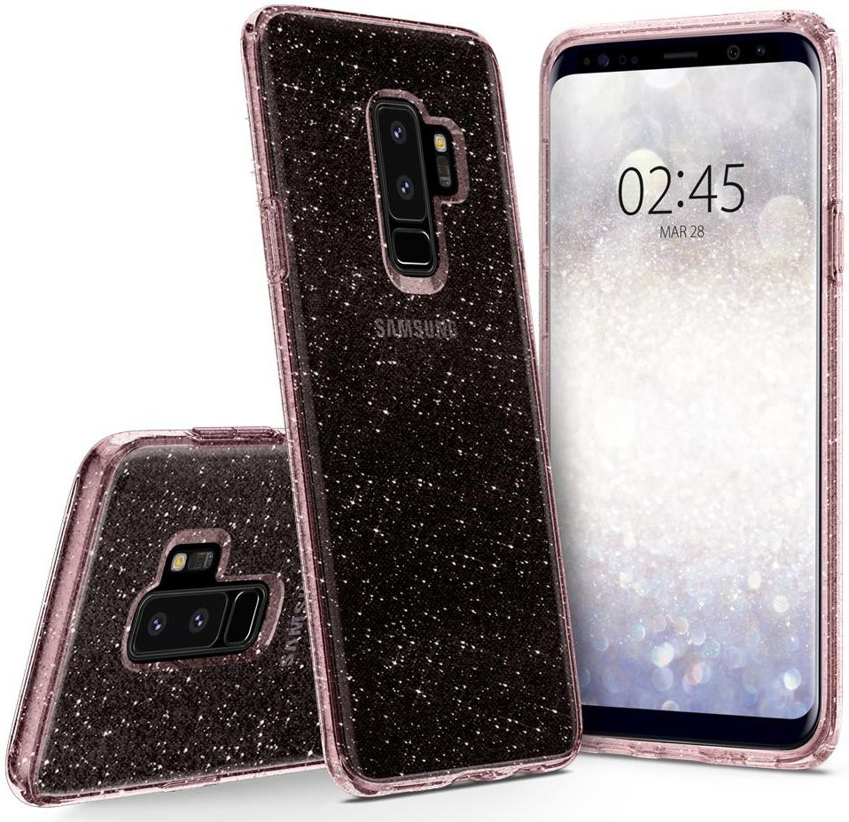 Spigen Liquid Crystal Glitter Samsung Galaxy S9 Plus Hoesje Rose afbeelding 14