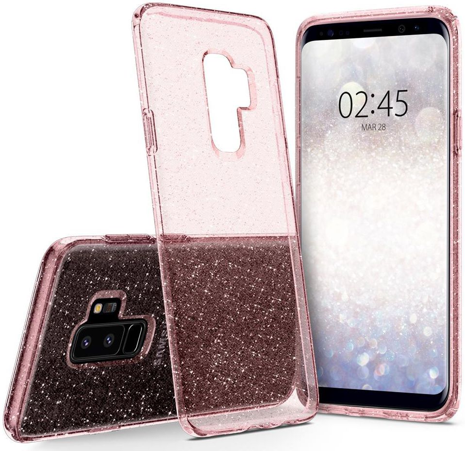 Spigen Liquid Crystal Glitter Samsung Galaxy S9 Plus Hoesje Rose afbeelding 15
