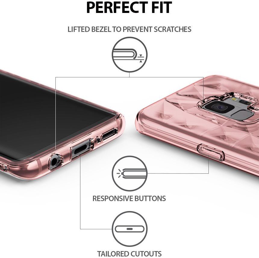 Ringke Air Prism Hoesje Samsung Galaxy S9 Roze Goud afbeelding 3