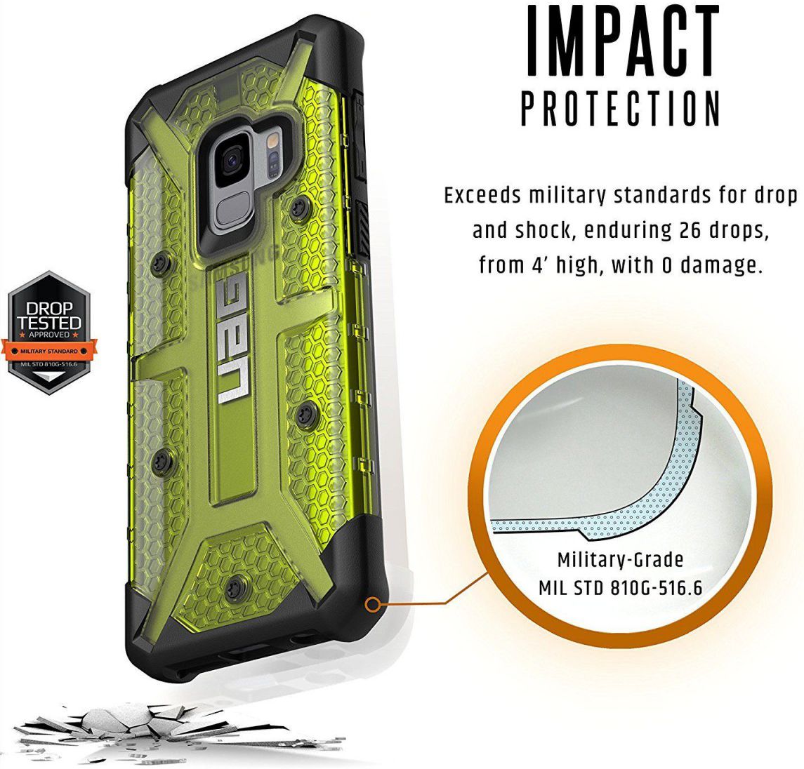 UAG Plasma Hoesje Samsung Galaxy S9 Citron afbeelding 5