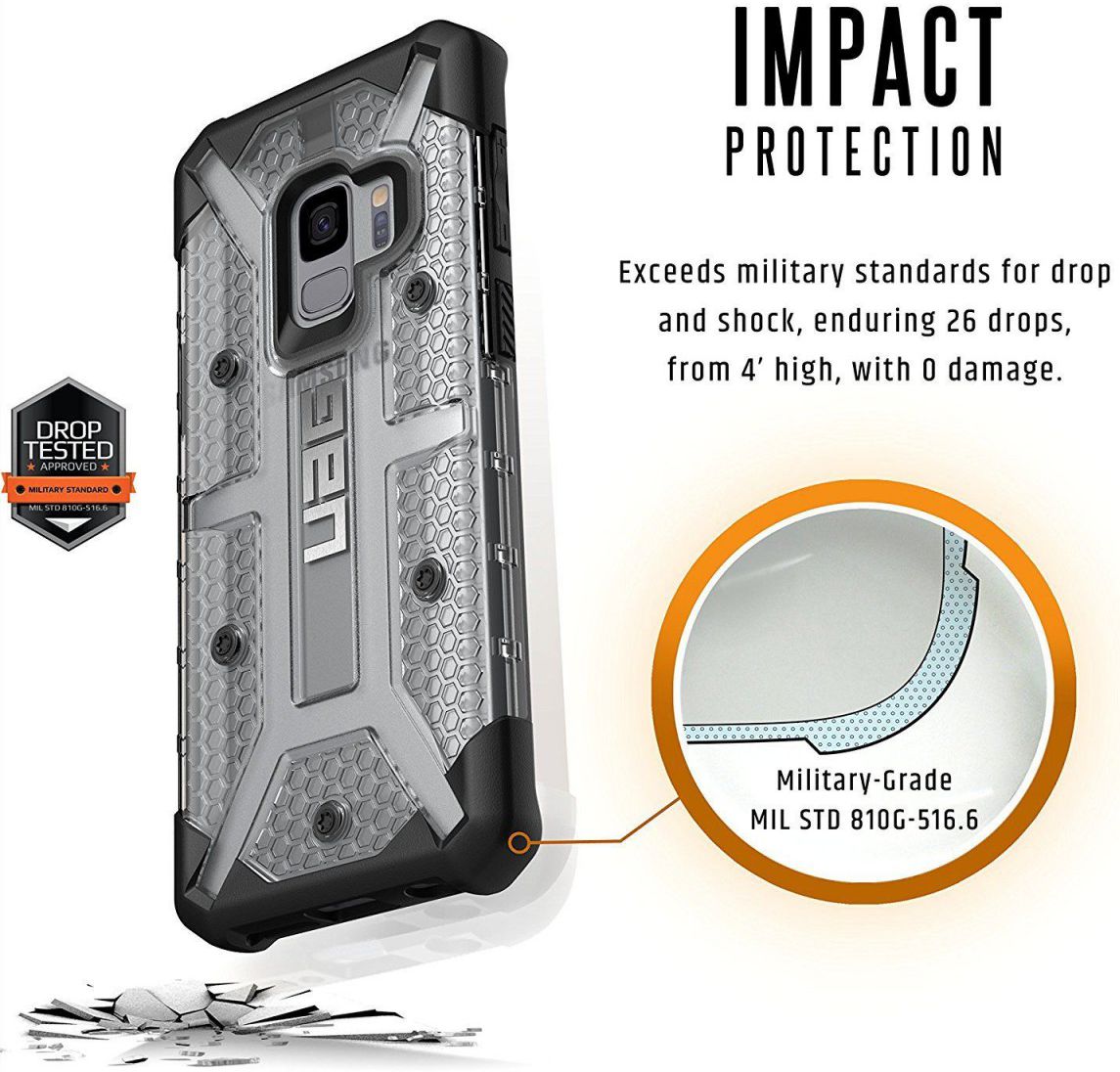 UAG Plasma Hoesje Samsung Galaxy S9 Ice afbeelding 5