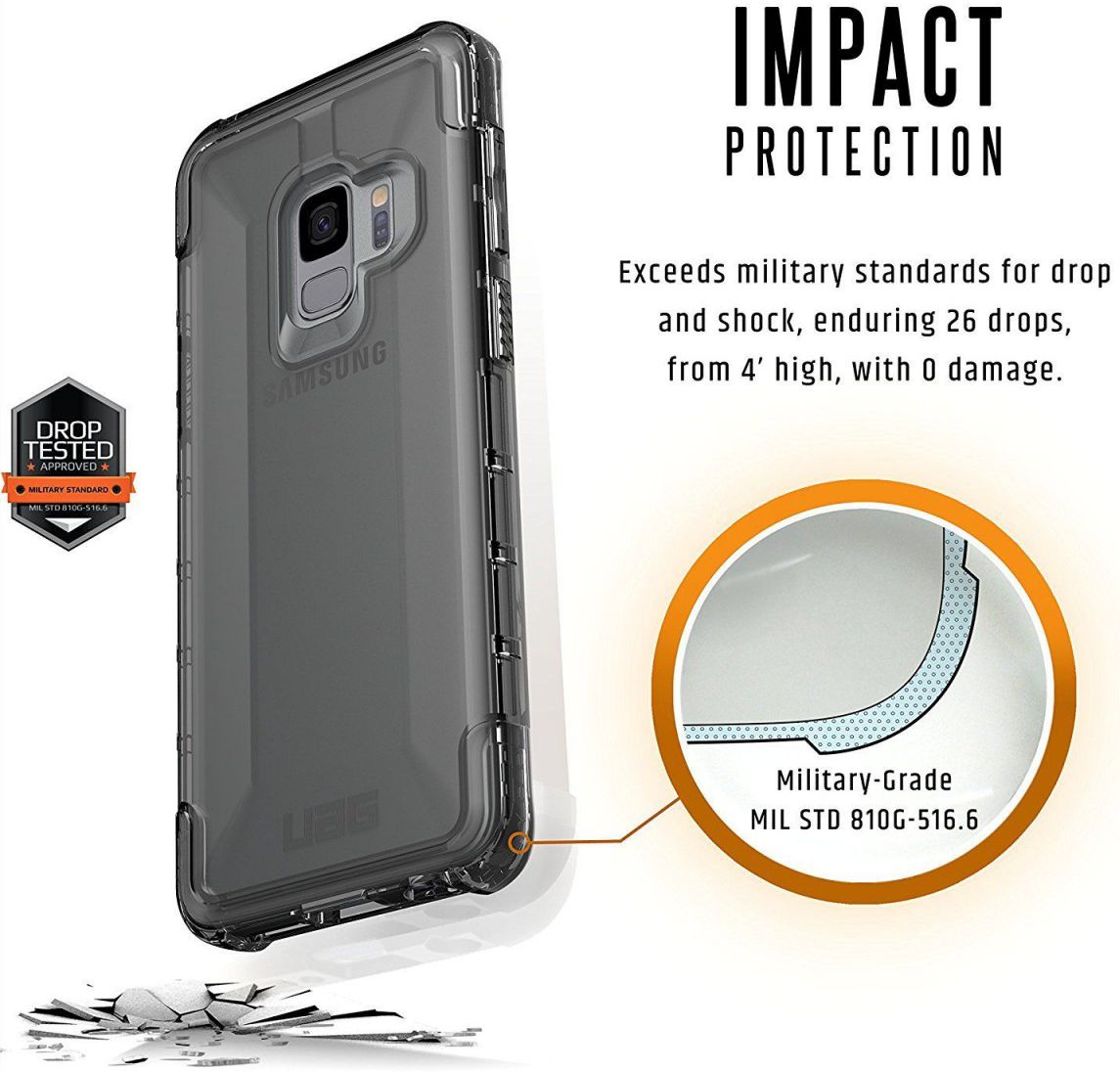 Urban Armor Gear Plyo Hoesje Samsung Galaxy S9 Ash afbeelding 5