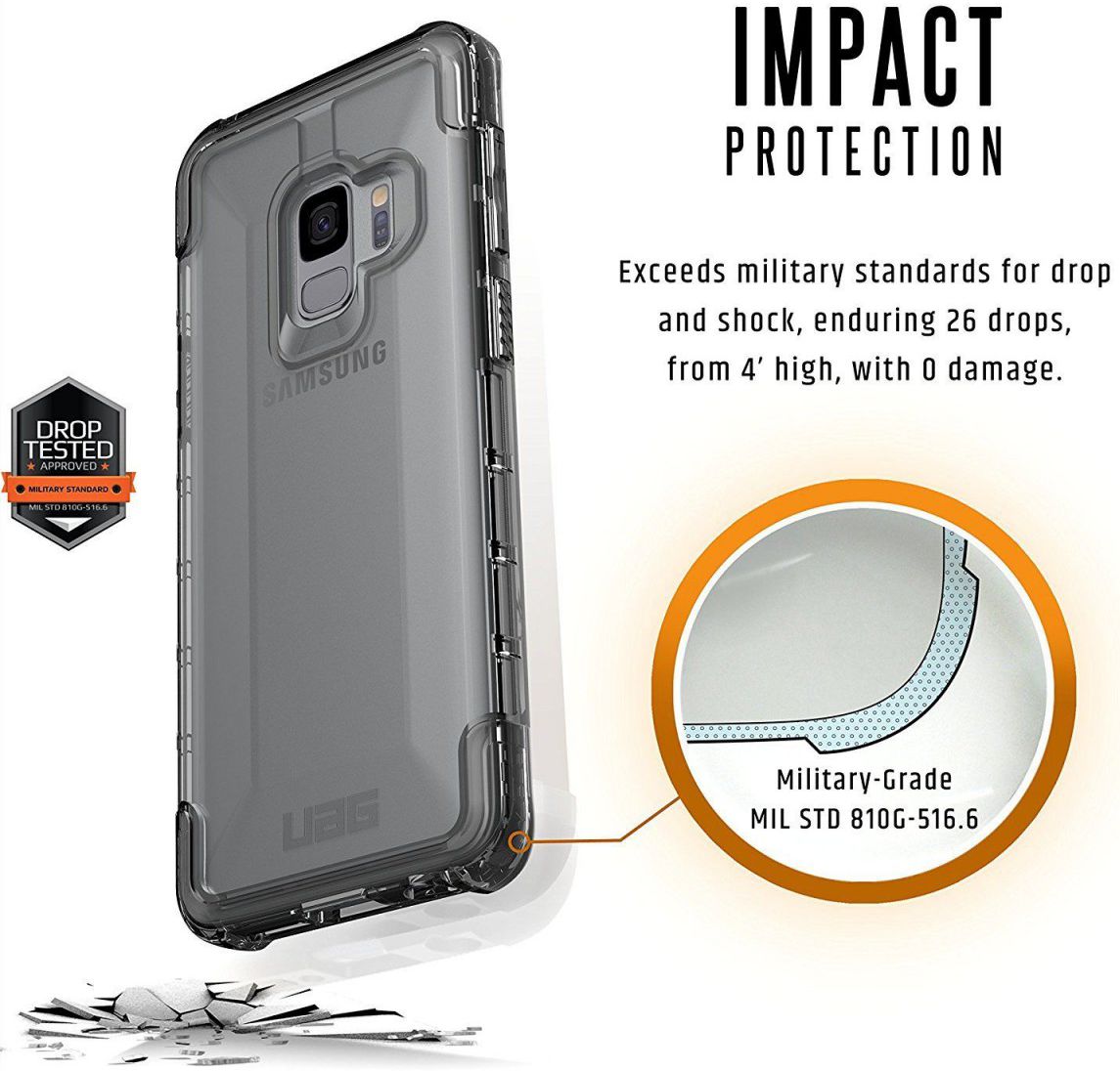 Urban Armor Gear Plyo Hoesje Samsung Galaxy S9 Ice afbeelding 5