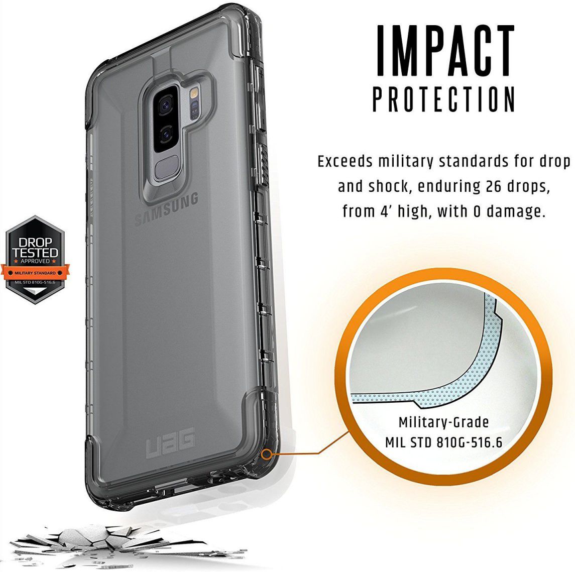 Urban Armor Gear Plyo Hoesje Samsung Galaxy S9 Plus Ice afbeelding 5