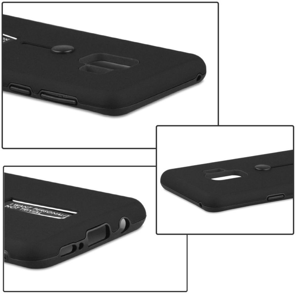 Samsung Galaxy S9 TPU Hoesje met Standaard Zwart afbeelding 3