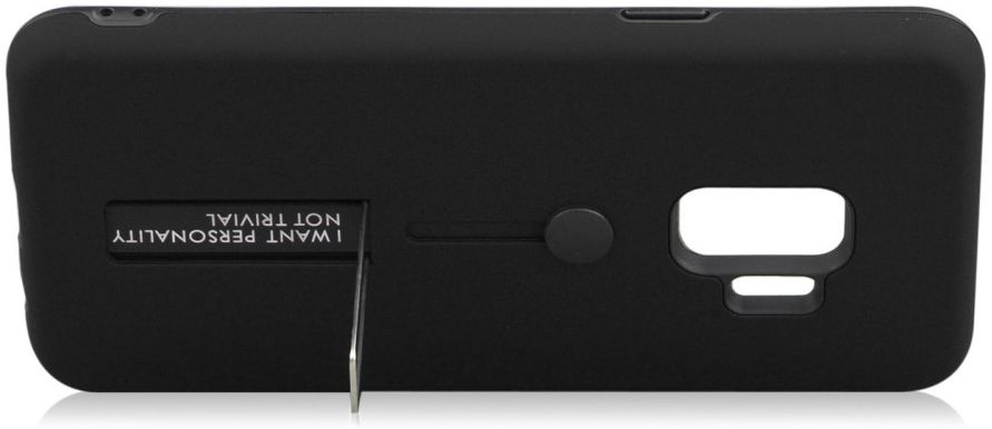Samsung Galaxy S9 TPU Hoesje met Standaard Zwart afbeelding 4