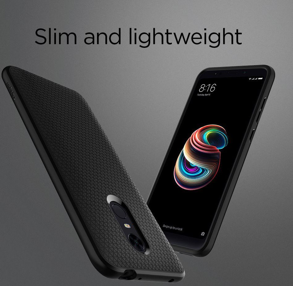 Spigen Liquid Air Card Slot Case Xiaomi Redmi 5 Plus Zwart afbeelding 5