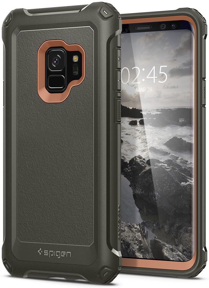 Spigen Pro Guard Hoesje Samsung Galaxy S9 Army Green afbeelding 1