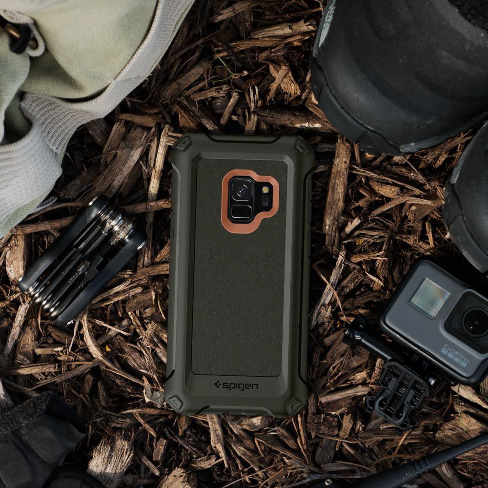 Spigen Pro Guard Hoesje Samsung Galaxy S9 Army Green afbeelding 14