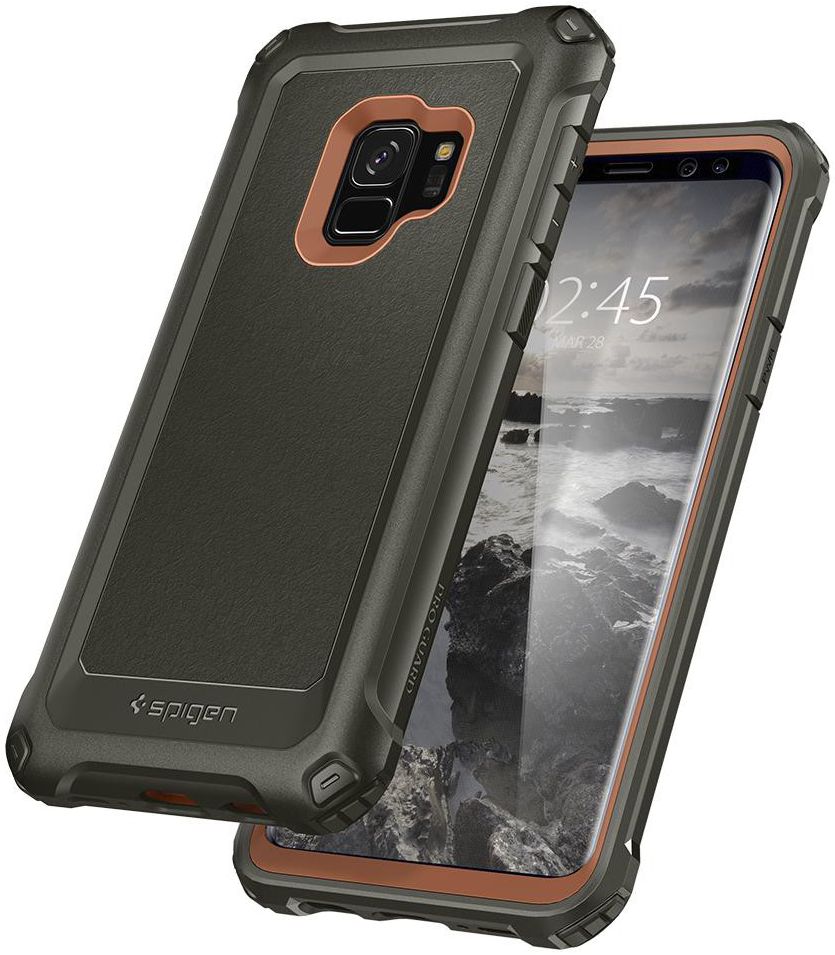 Spigen Pro Guard Hoesje Samsung Galaxy S9 Army Green afbeelding 2