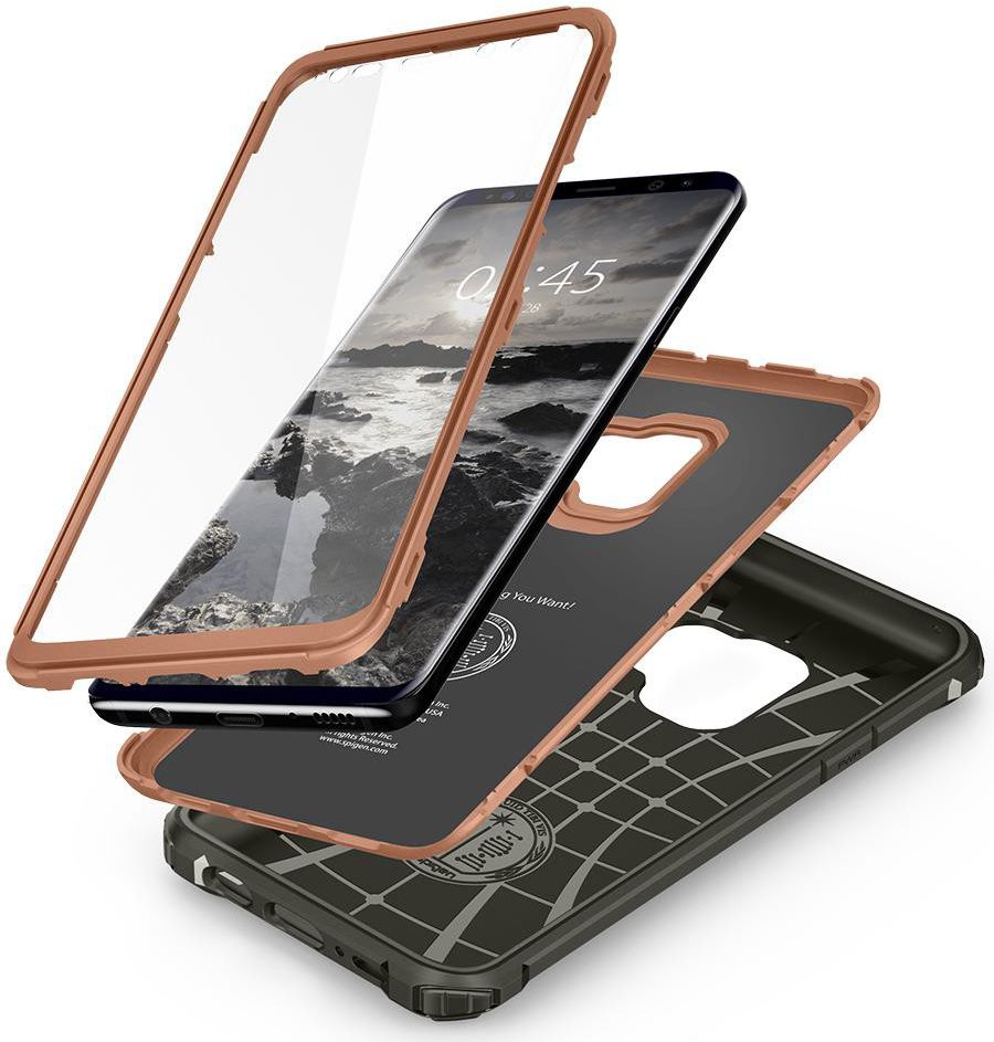 Spigen Pro Guard Hoesje Samsung Galaxy S9 Army Green afbeelding 5