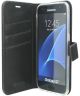 Valenta Booklet GelSkin Samsung Galaxy S7 Echt Leren Hoesje Zwart