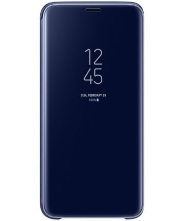 Samsung Galaxy S9 Clear View Stand Cover Blauw Hoesjes