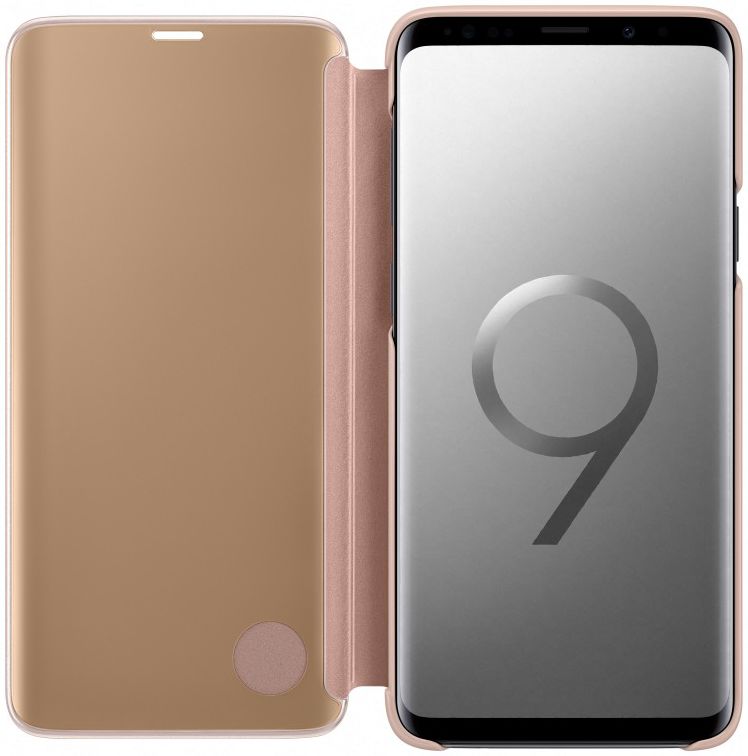 Samsung Galaxy S9 Plus Clear View Stand Cover Goud afbeelding 2