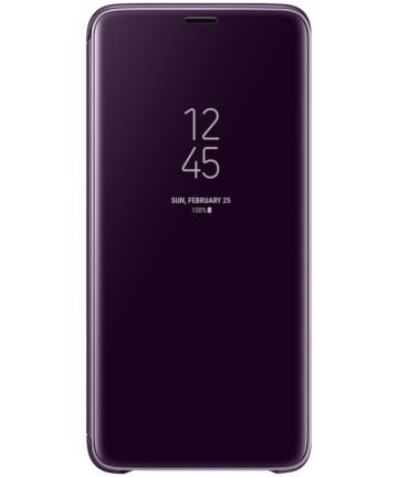 Samsung Galaxy S9 Plus Clear View Stand Cover Paars Hoesjes