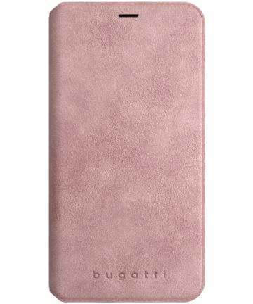 Bugatti Parigi Ultrasuede Luxe Hoesje Apple iPhone X Roze Hoesjes