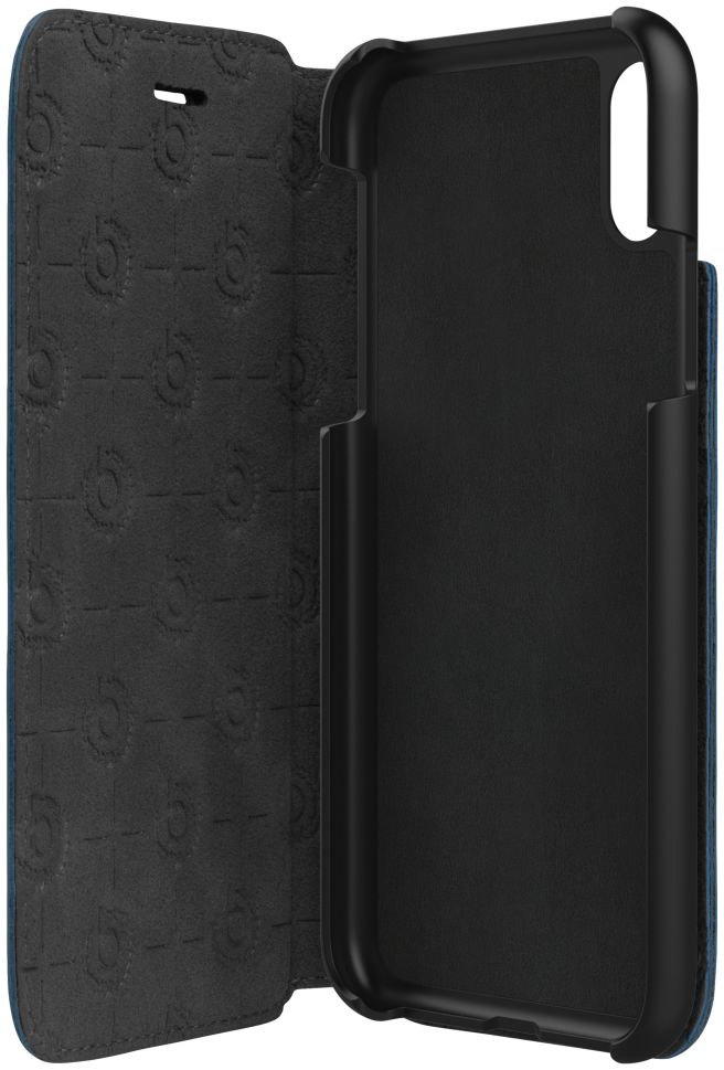 Bugatti Parigi Ultrasuede Luxe Hoesje Apple iPhone X Blauw afbeelding 2