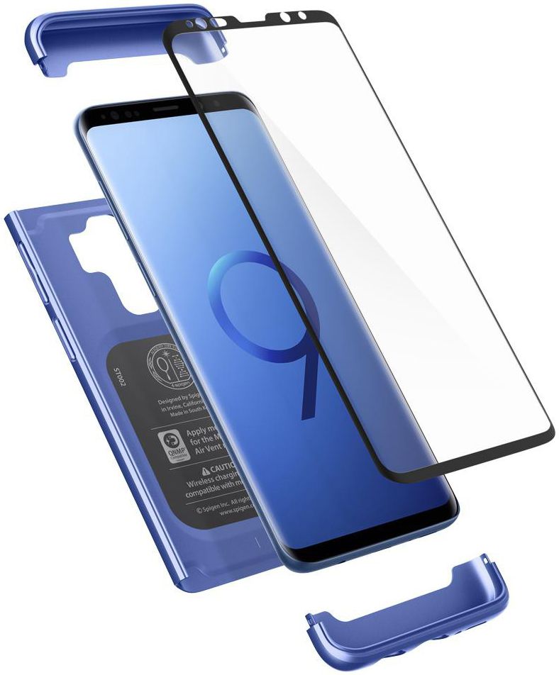 Spigen Thin Fit 360 Case Samsung Galaxy S9 Plus Coral Blue afbeelding 1