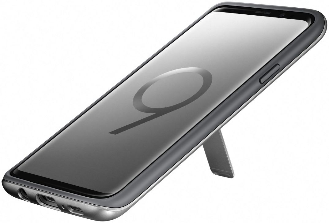 Samsung Galaxy S9 Plus Protective Stand Cover Zilver afbeelding 7