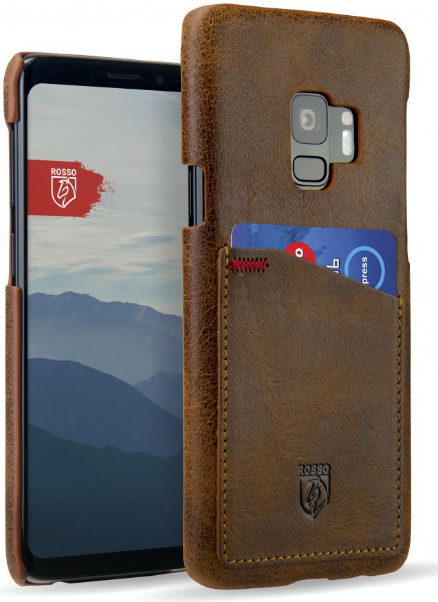 Rosso Select Samsung Galaxy S9 Hoesje Echt Leer Back Cover Bruin afbeelding 1