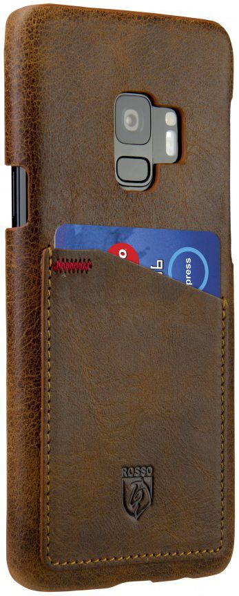 Rosso Select Samsung Galaxy S9 Hoesje Echt Leer Back Cover Bruin afbeelding 3