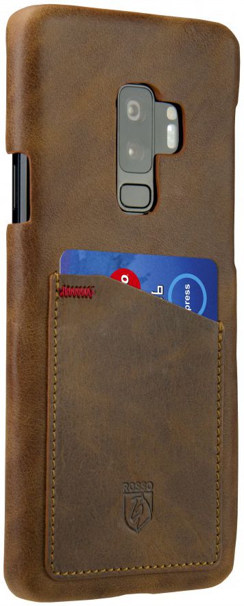 Rosso Select Samsung Galaxy S9 Plus Hoesje Echt Leer Back Cover Bruin afbeelding 3