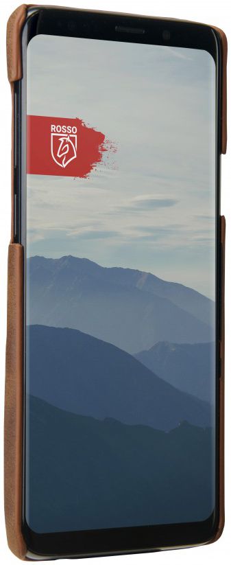 Rosso Select Samsung Galaxy S9 Plus Hoesje Echt Leer Back Cover Bruin afbeelding 4