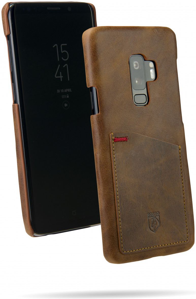 Rosso Select Samsung Galaxy S9 Plus Hoesje Echt Leer Back Cover Bruin afbeelding 5
