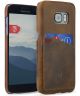 Rosso Select Samsung Galaxy S7 Hoesje Echt Leer Back Cover Bruin