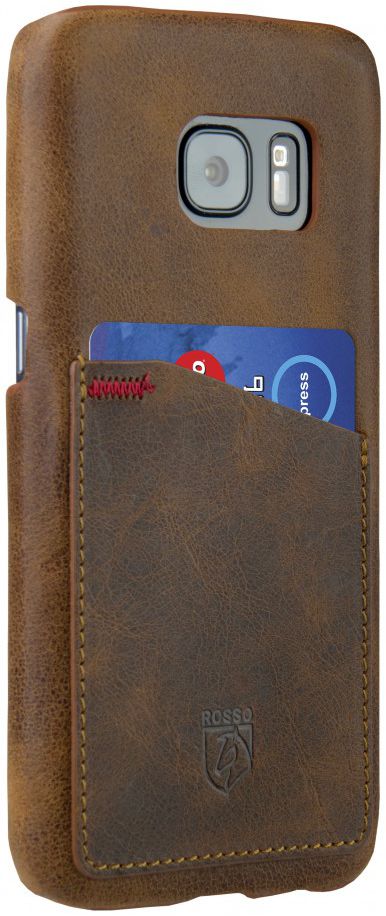 Rosso Select Samsung Galaxy S7 Hoesje Echt Leer Back Cover Bruin afbeelding 3