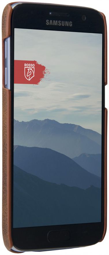 Rosso Select Samsung Galaxy S7 Hoesje Echt Leer Back Cover Bruin afbeelding 4