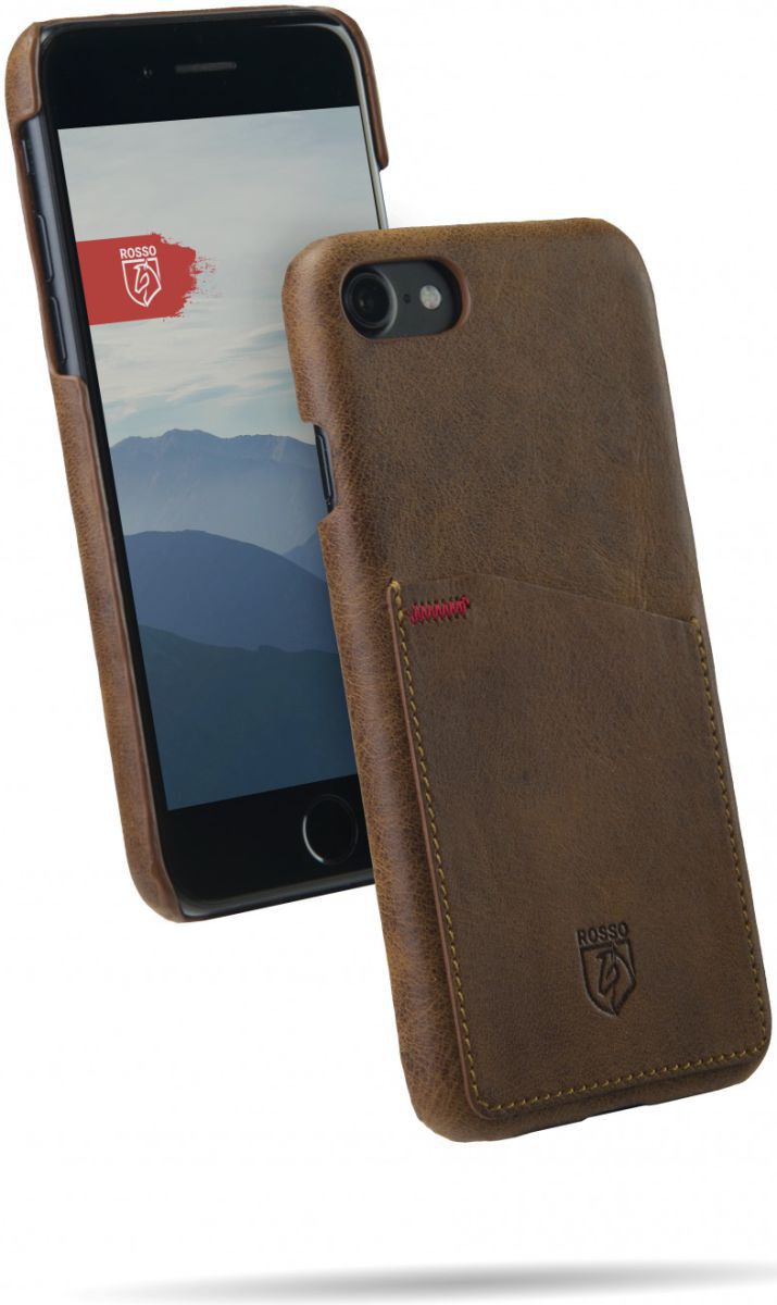 Rosso Select OnePlus 5T Hoesje Echt Leer Back Cover Bruin afbeelding 3