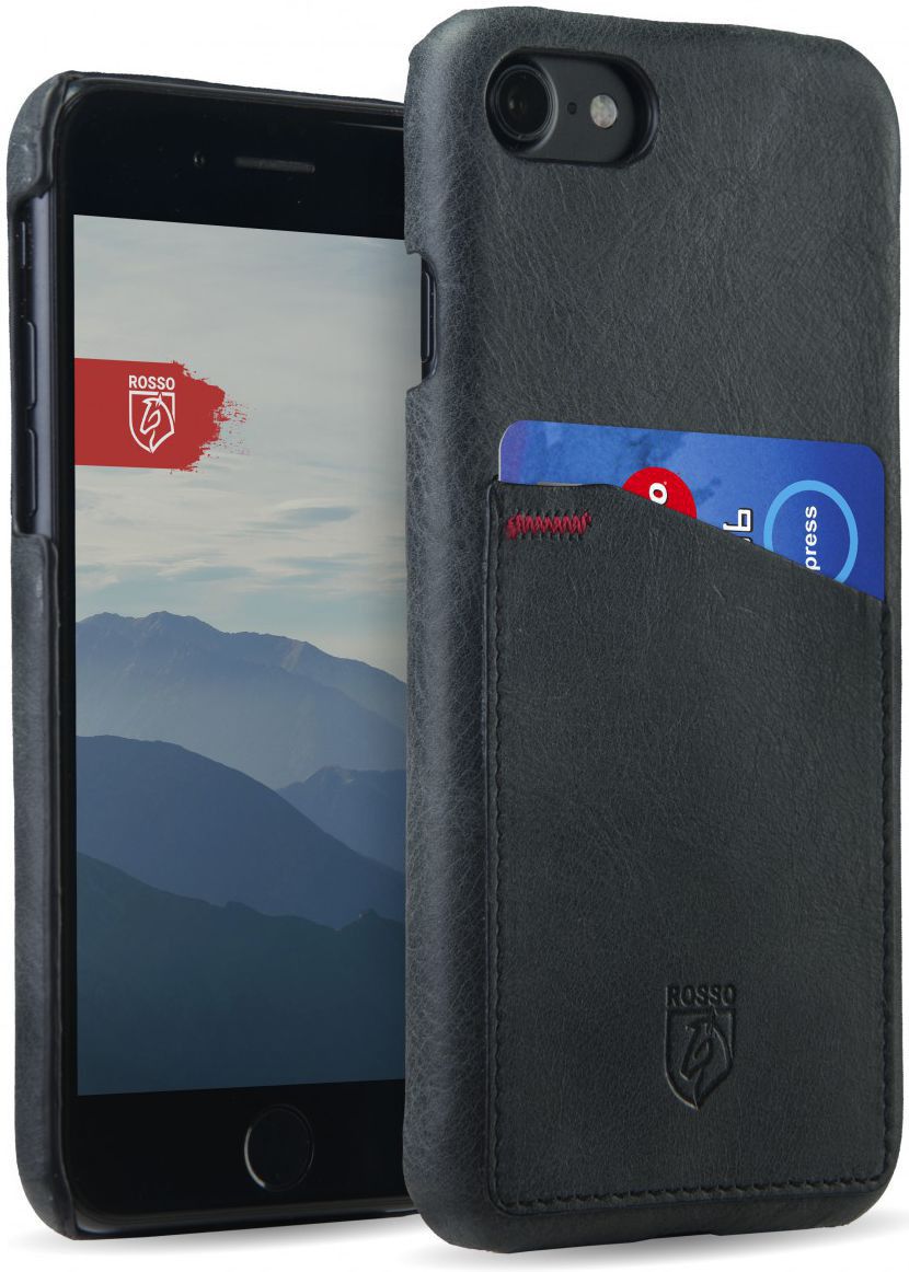 Rosso Select OnePlus 5T Hoesje Echt Leer Back Cover Zwart afbeelding 1