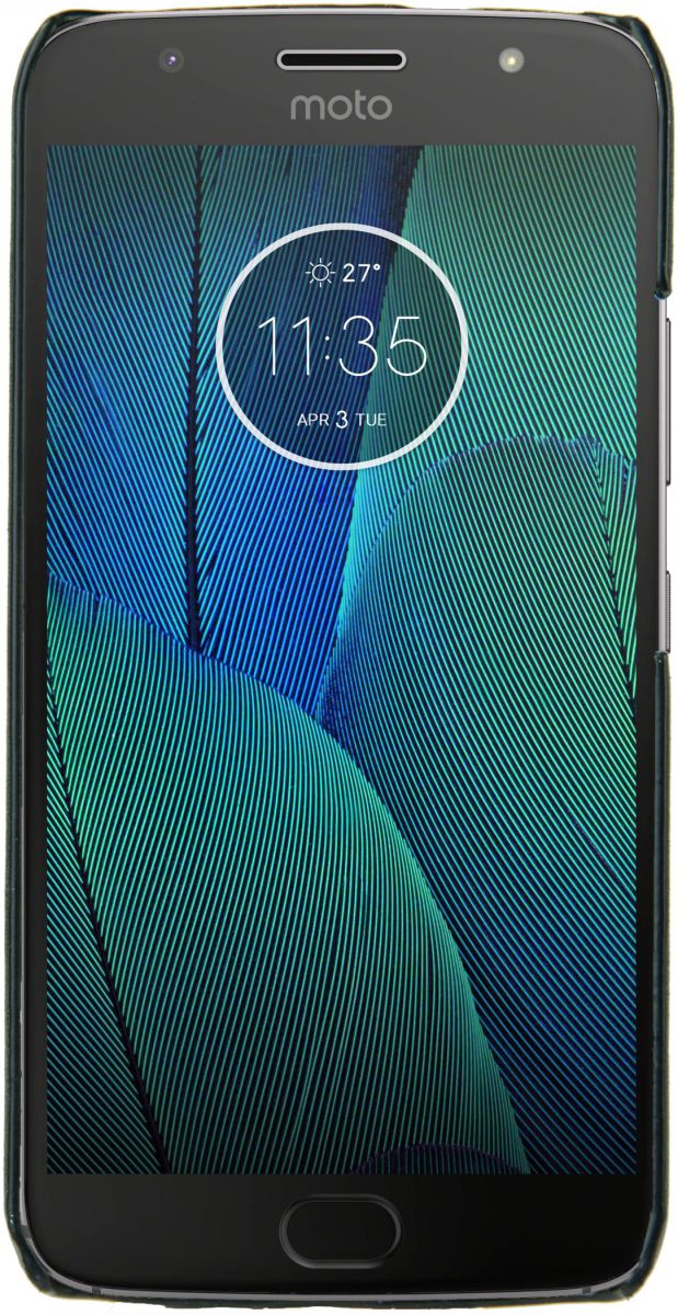 Rosso Select Motorola Moto G5S Hoesje Echt Leer Back Cover Zwart afbeelding 2
