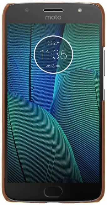 Rosso Select Motorola Moto G5S Hoesje Echt Leer Back Cover Bruin afbeelding 2