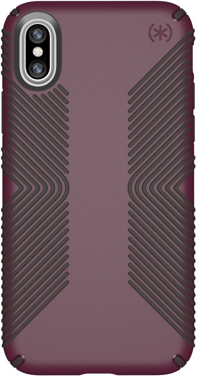 Speck Presidio Grip Hoesje Apple iPhone X Paars / Zwart afbeelding 1