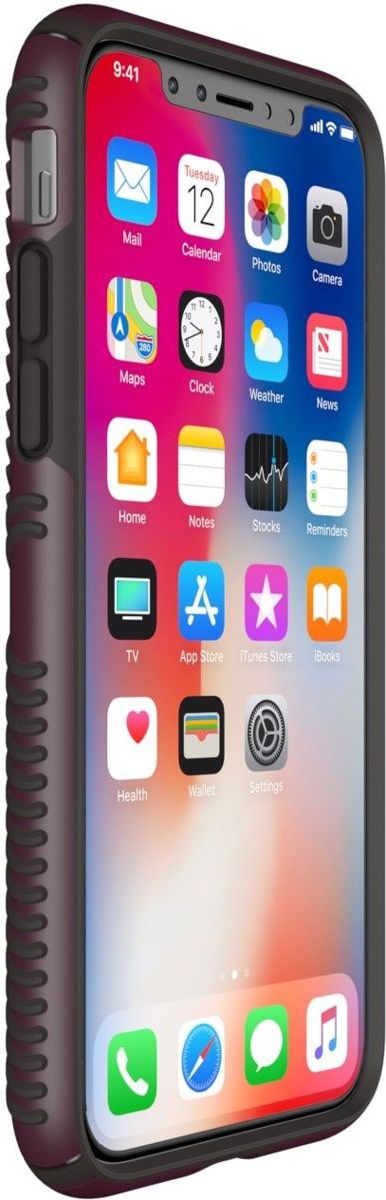 Speck Presidio Grip Hoesje Apple iPhone X Paars / Zwart afbeelding 5