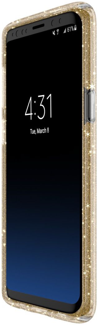 Speck Presidio Glitter Hoesje Samsung Galaxy S9 Transparant Goud afbeelding 5