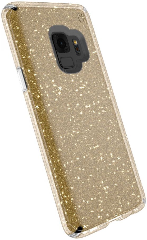 Speck Presidio Glitter Hoesje Samsung Galaxy S9 Transparant Goud afbeelding 6