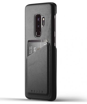 Mujjo Lederen Wallet Case Samsung Galaxy S9 Plus Zwart Hoesjes