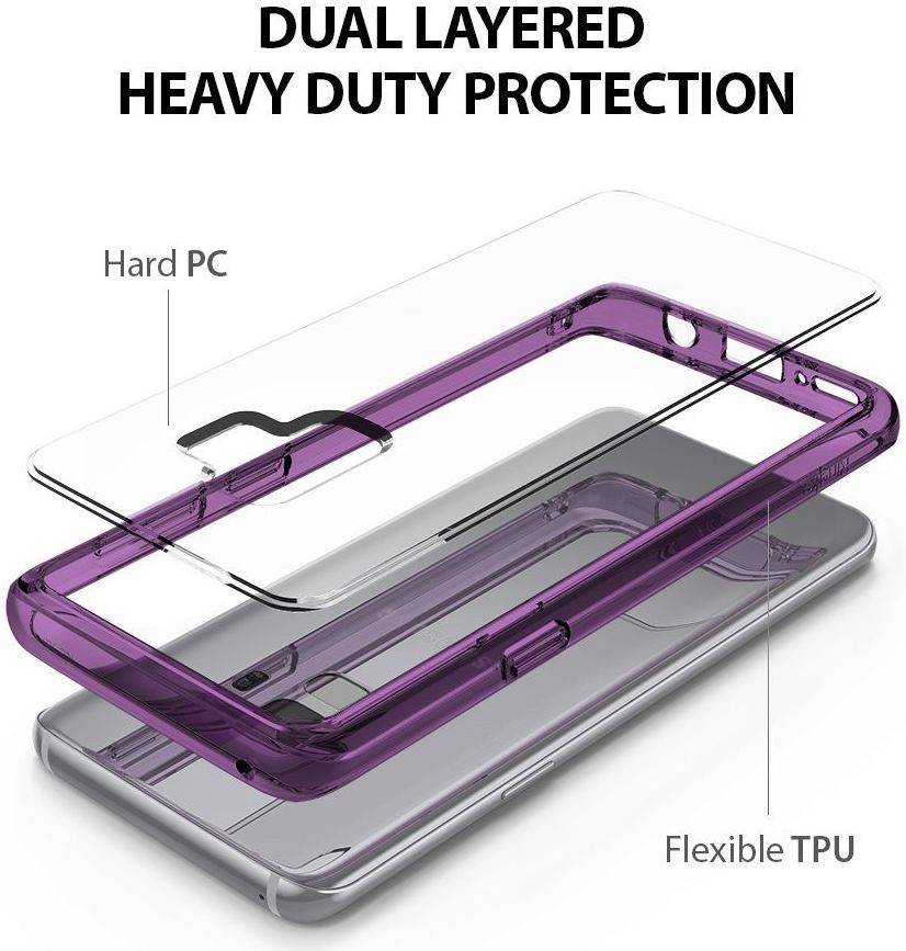 Ringke Fusion Hoesje Samsung Galaxy S9 Orchid Purple afbeelding 6