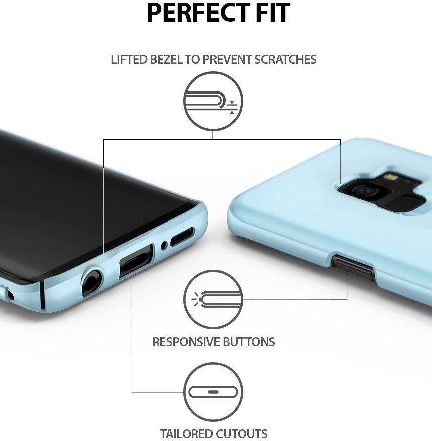 Ringke Slim Samsung Galaxy S9 Ultra Dun Hoesje Sky Blue afbeelding 3