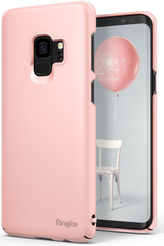 Ringke Slim Samsung Galaxy S9 Ultra Dun Hoesje Peach Pink afbeelding 1