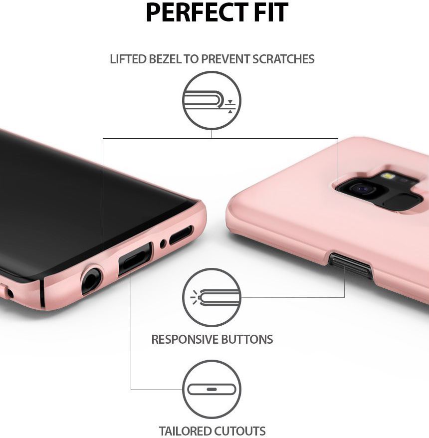 Ringke Slim Samsung Galaxy S9 Ultra Dun Hoesje Peach Pink afbeelding 3