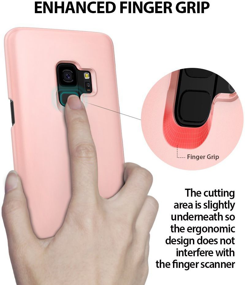 Ringke Slim Samsung Galaxy S9 Ultra Dun Hoesje Peach Pink afbeelding 7