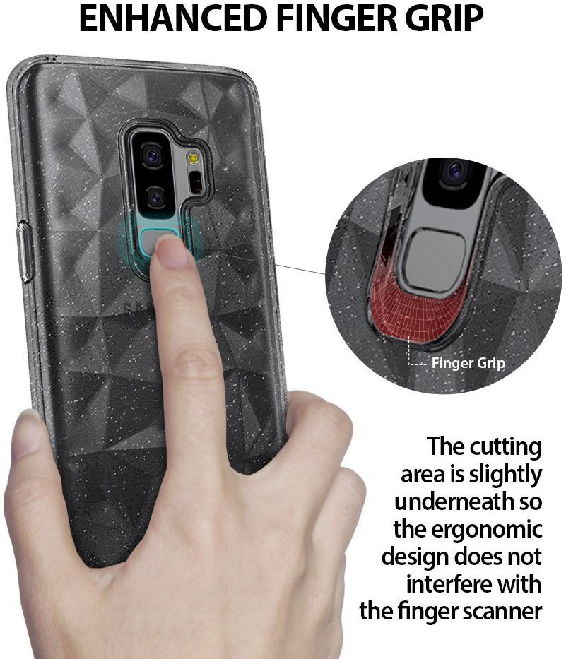 Ringke Air Prism Hoesje Samsung Galaxy S9 Plus Glitter Gray afbeelding 8