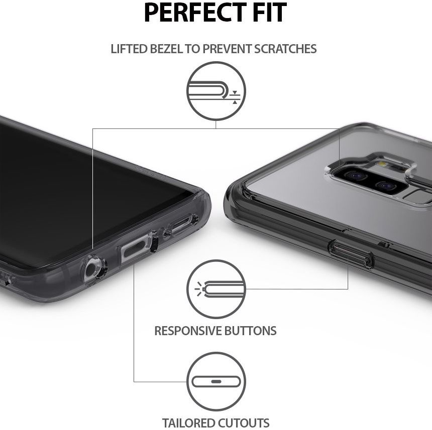 Ringke Fusion hoesje Samsung Galaxy S9 Plus Smoke Black afbeelding 4