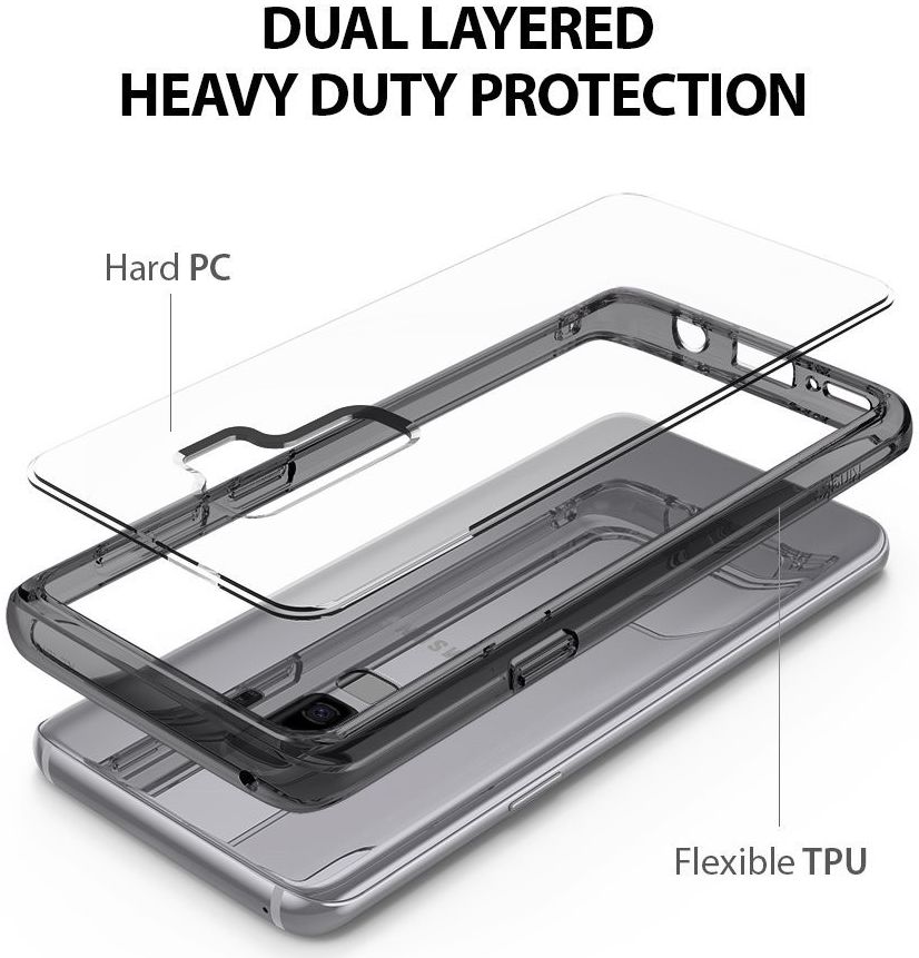 Ringke Fusion hoesje Samsung Galaxy S9 Plus Smoke Black afbeelding 6